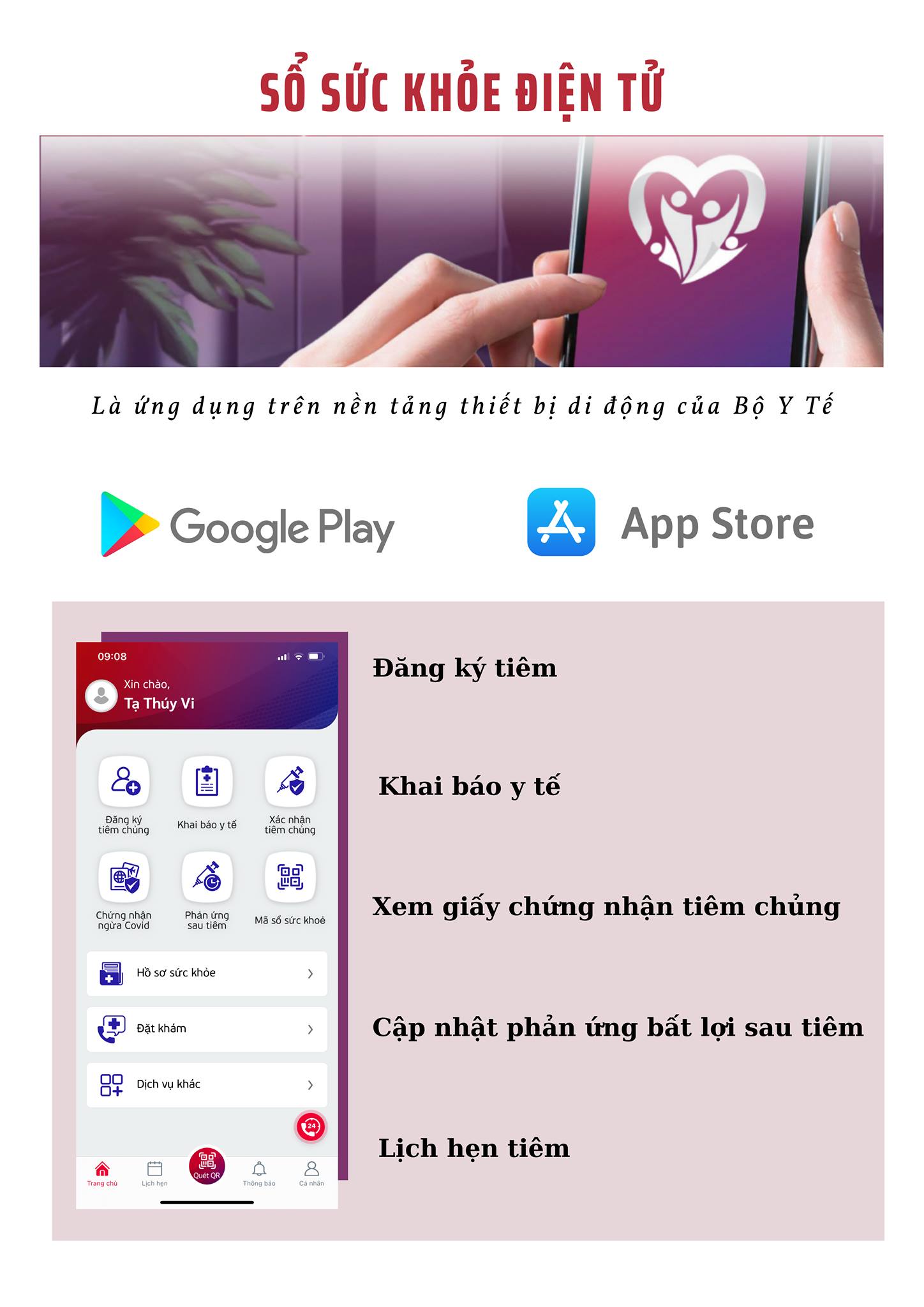 hướng dẫn cài đặt và sử dụng ứng dụng “sổ sức khỏe điện tử ...
